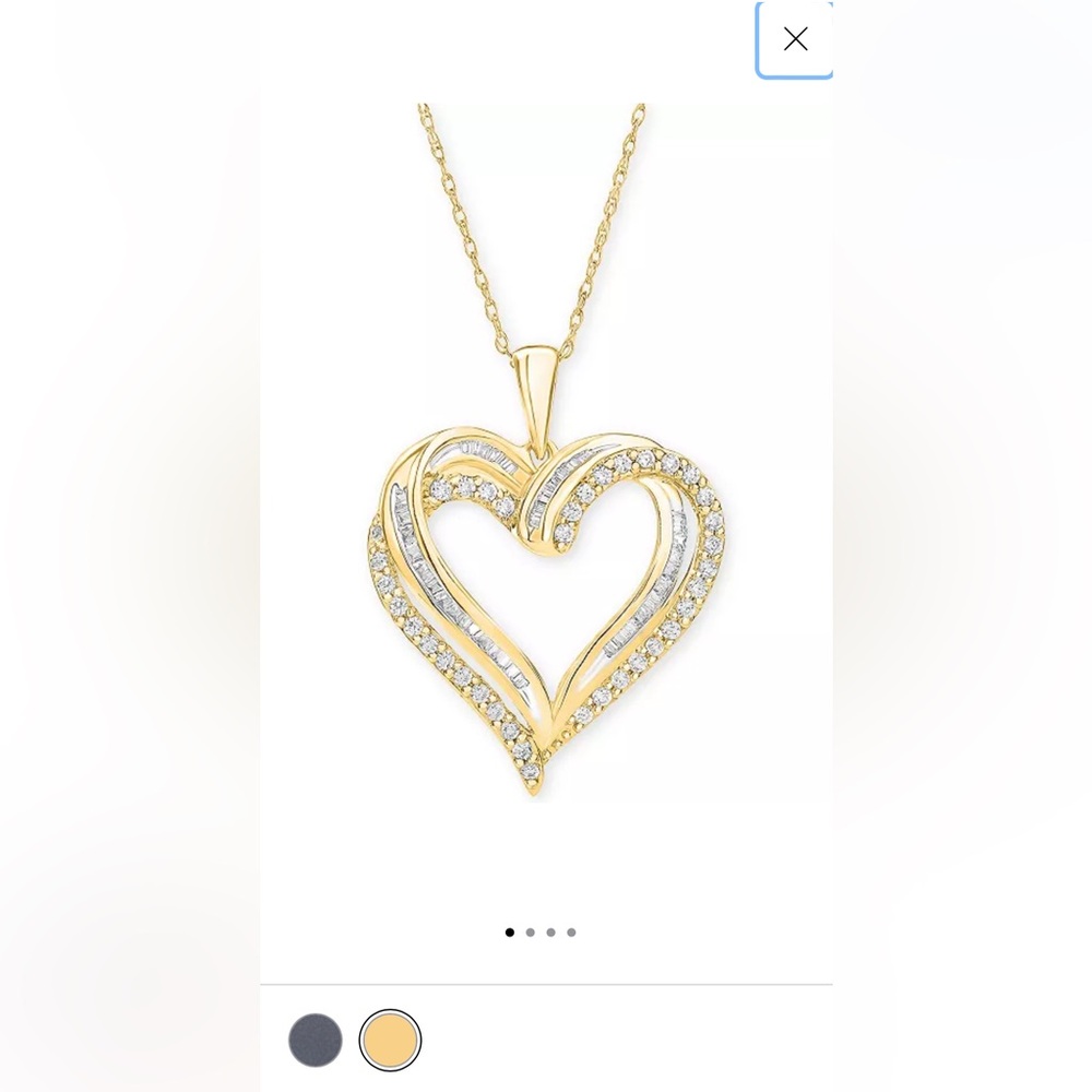 Elegant Gold Heart Pendant Necklace